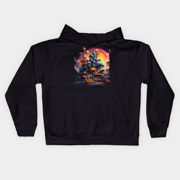 Playground Rainbow Kids Hoodie by JH Mart